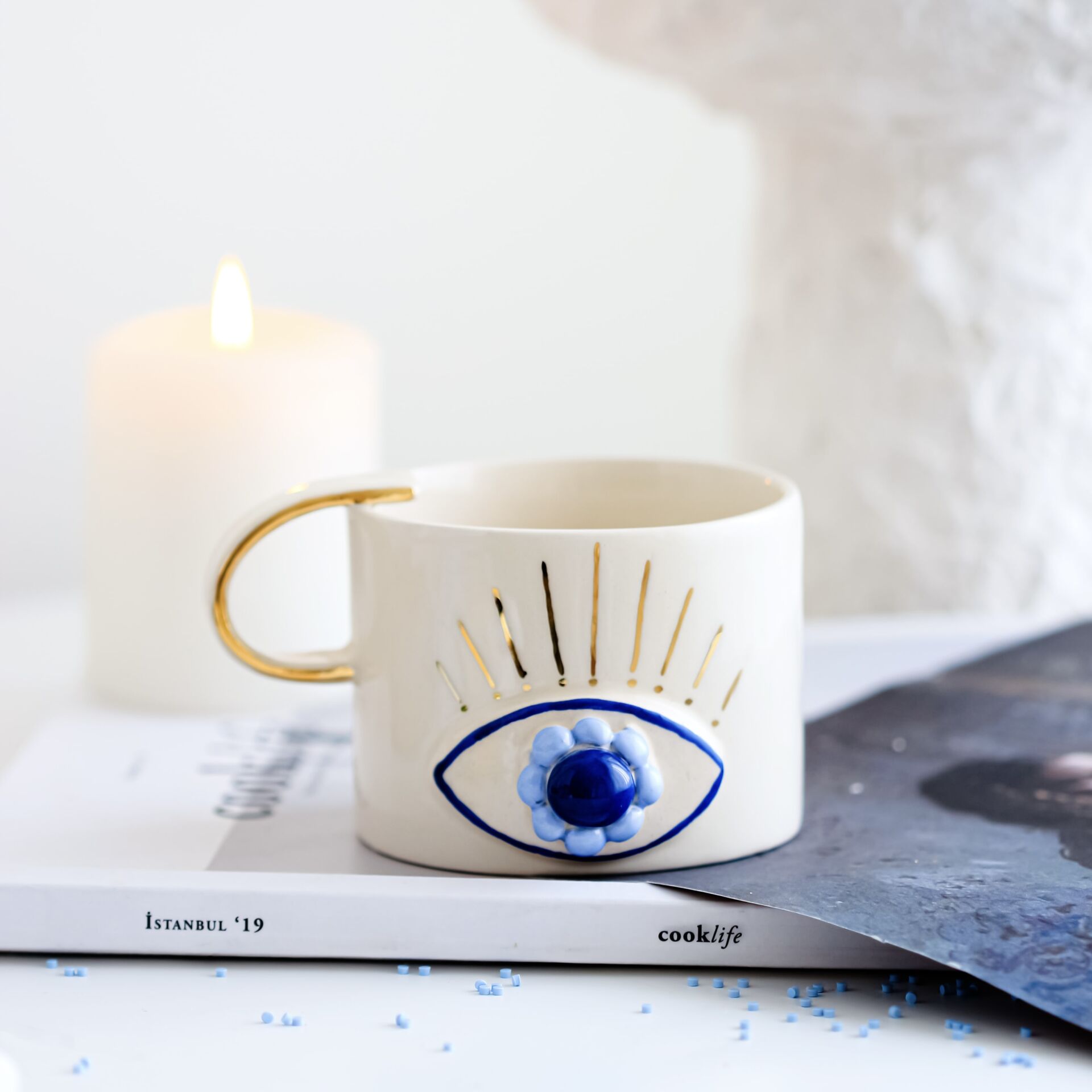 Evileye Mug, El Yapımı Nazarlı Fincan