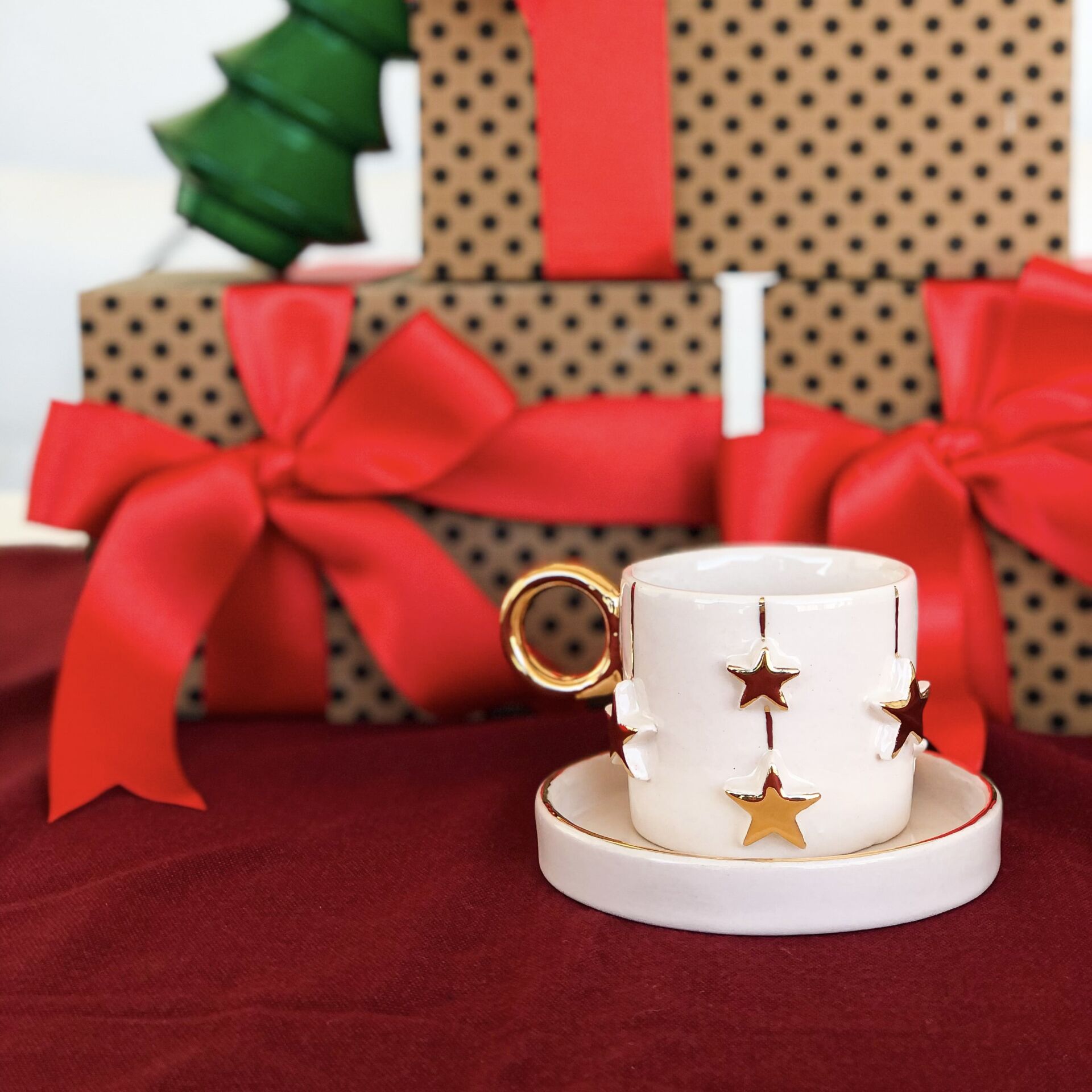 Stars, El Yapımı Yıldızlı Türk Kahvesi Fincanı