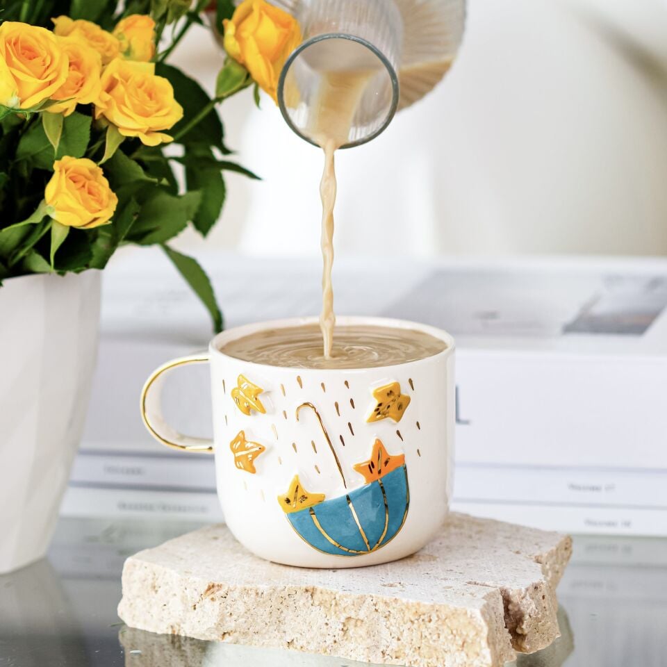 Autumn Mug, El Yapımı Sonbahar Temalı Kupa