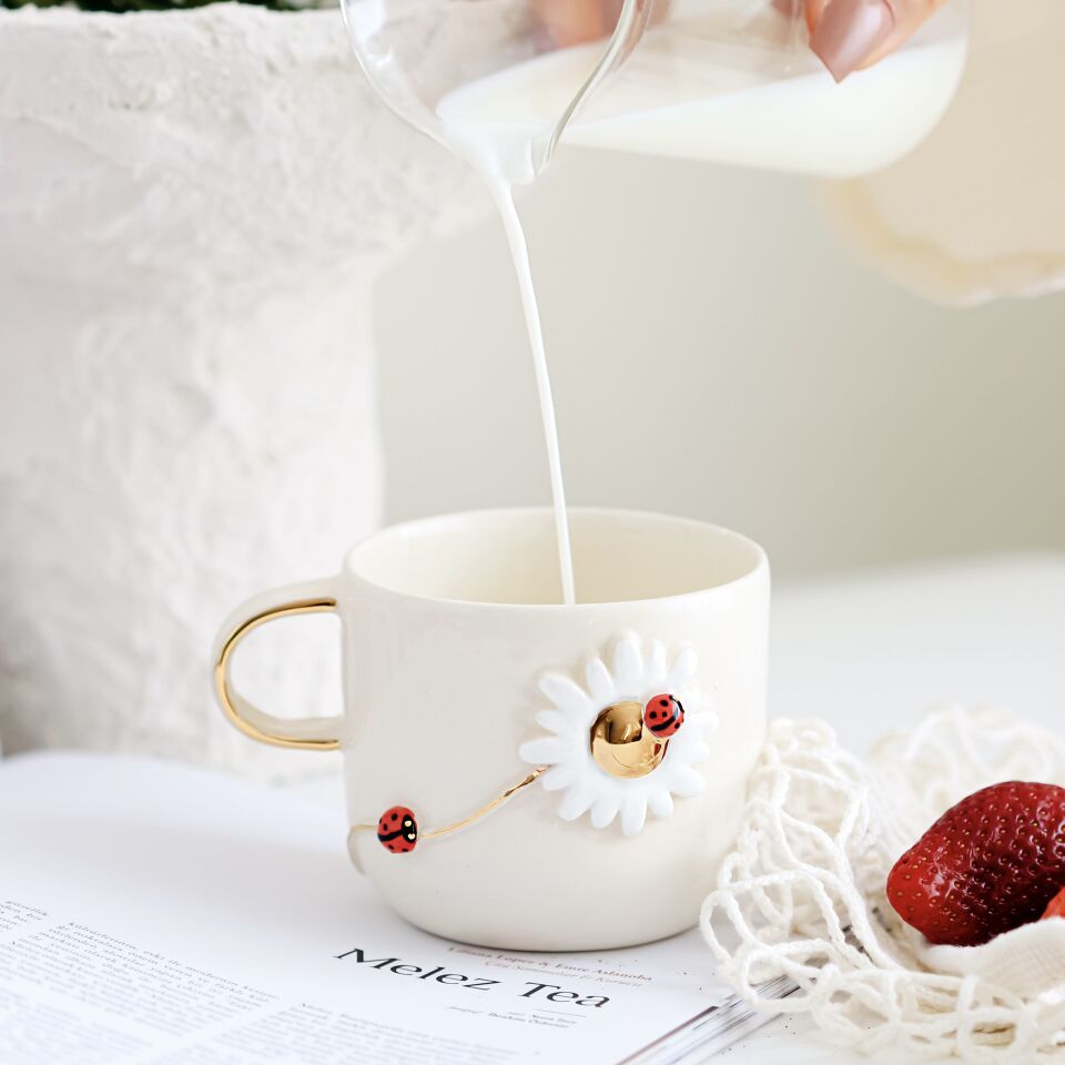 Ladybird Mug, El Yapımı Uğur Böcekli Kupa