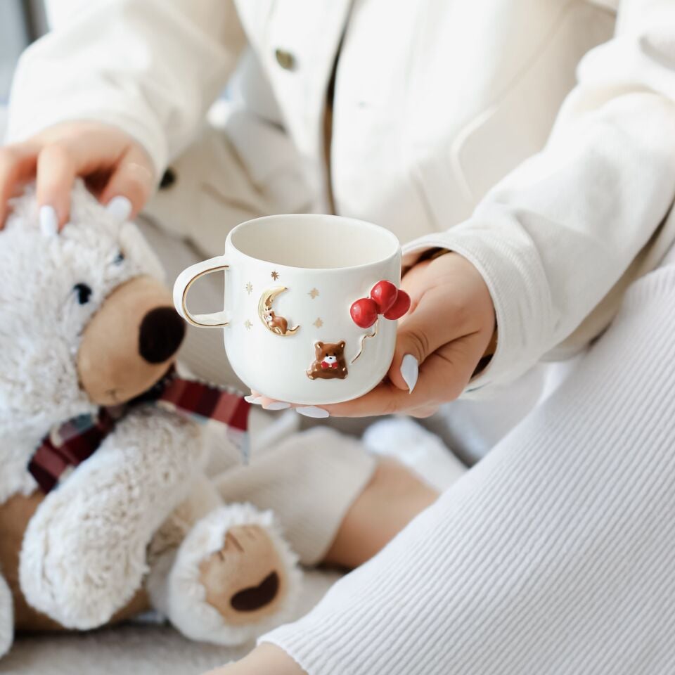 Teddy Bear Mug, El Yapımı Ayıcıklı Kupa