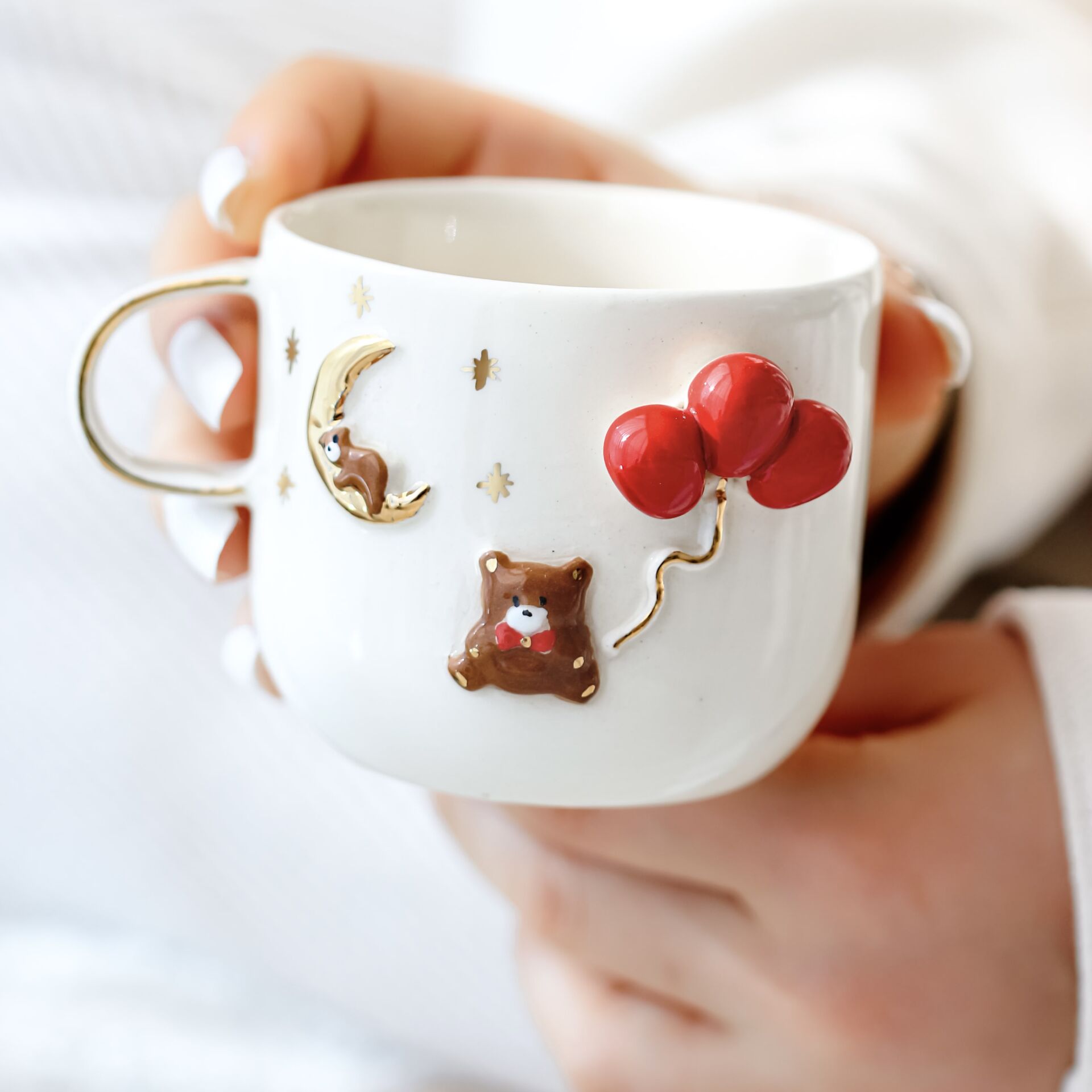 Teddy Bear Mug, El Yapımı Ayıcıklı Kupa