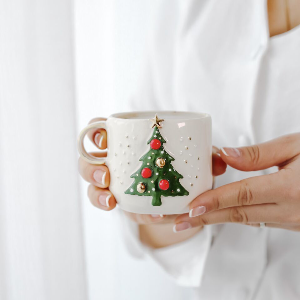 Pine Mug, El Yapımı Yılbaşı Kupası
