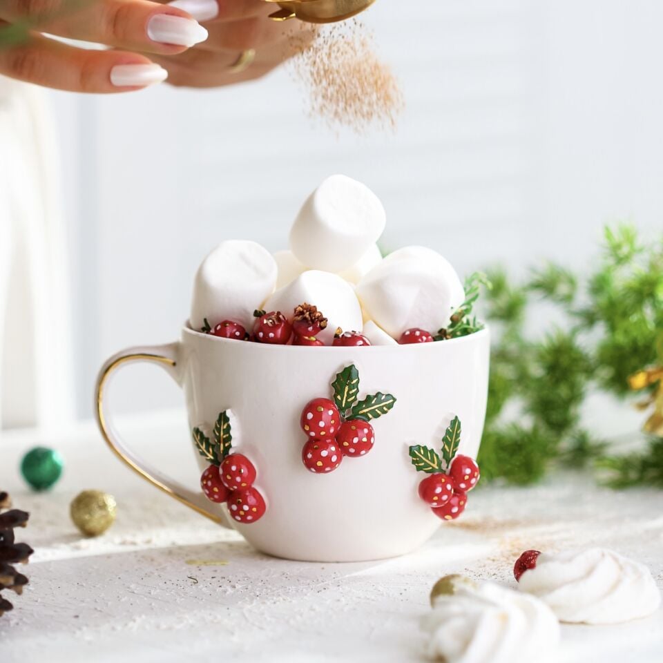 Kokiliçe Mug, El Yapımı Yılbaşı Fincanı