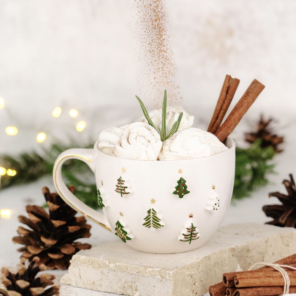 Çam Küre Mug, El Yapımı Yılbaşı Kupası