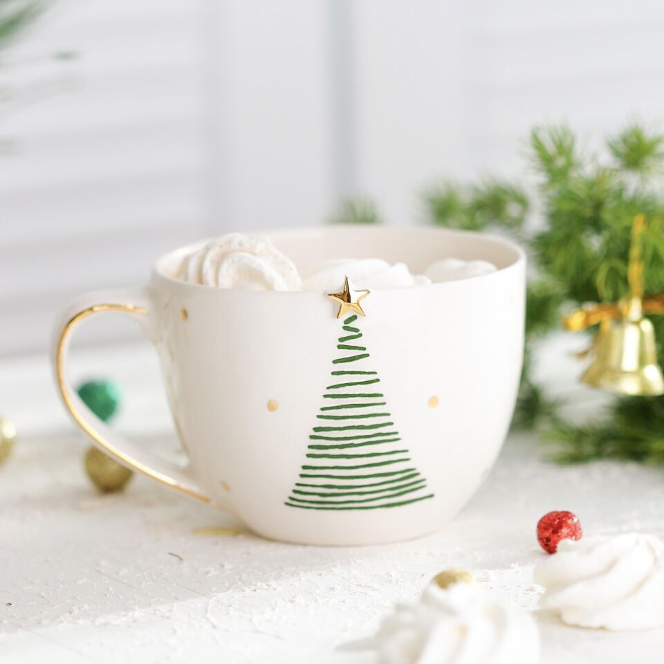 Çam Mug, El Yapımı Yılbaşı Kupası