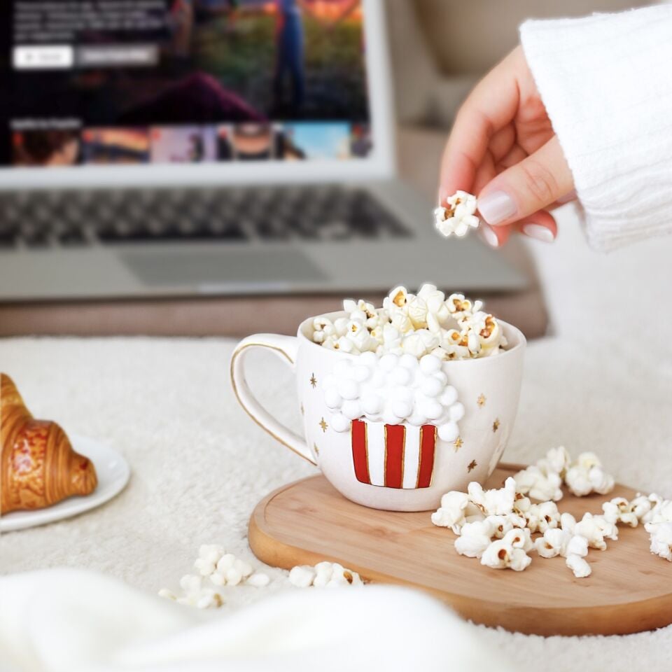 Popcorn Mug, El Yapımı Popcorn Kupası