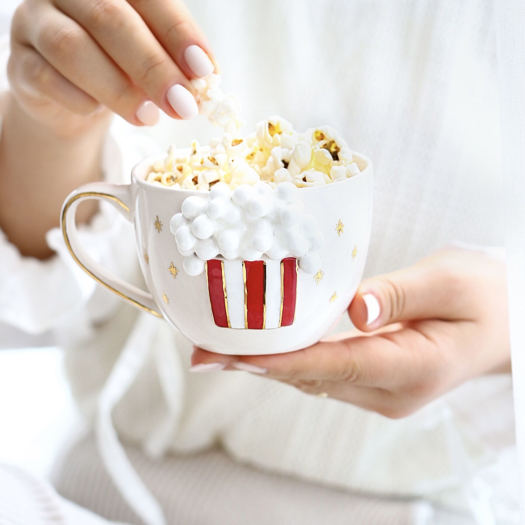 Popcorn Mug, El Yapımı Popcorn Kupası