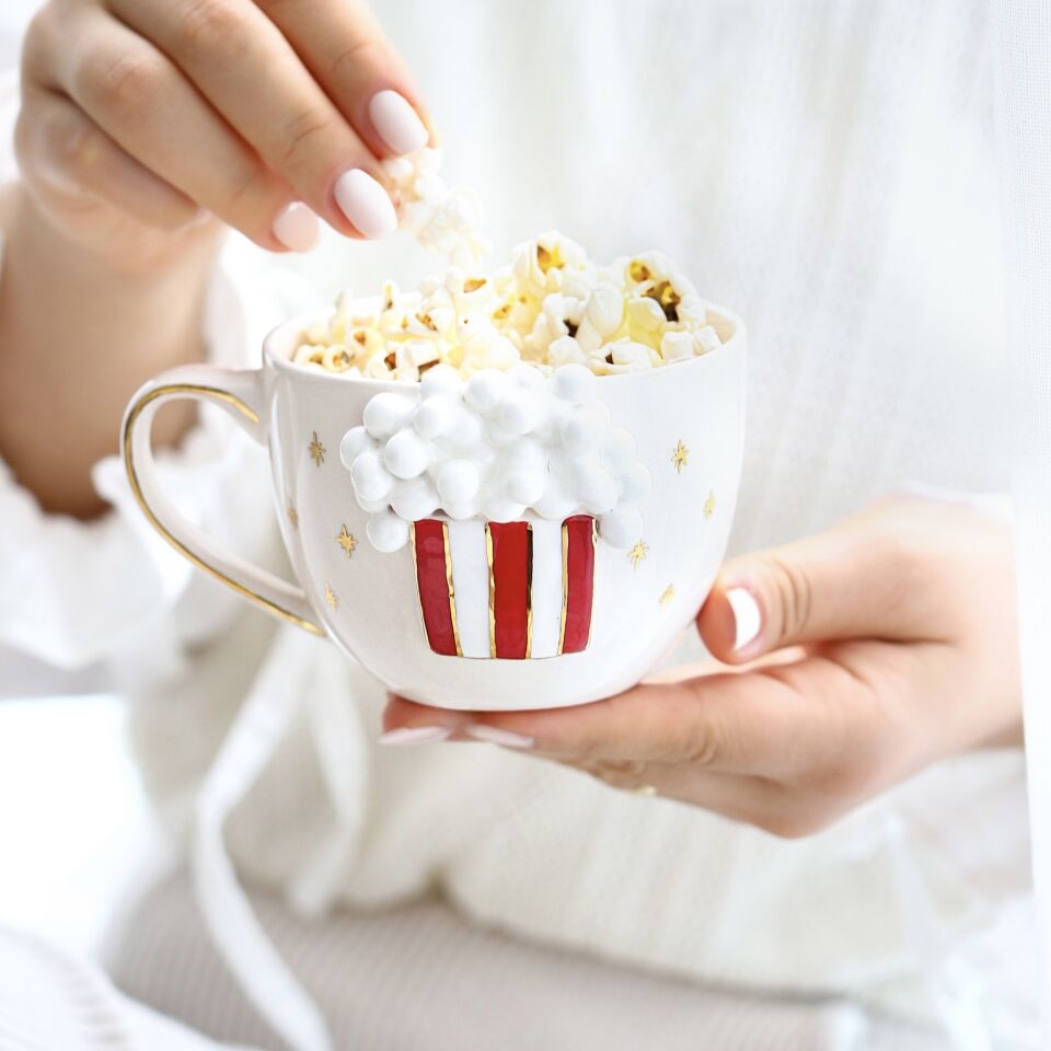 Popcorn Mug, El Yapımı Popcorn Kupası
