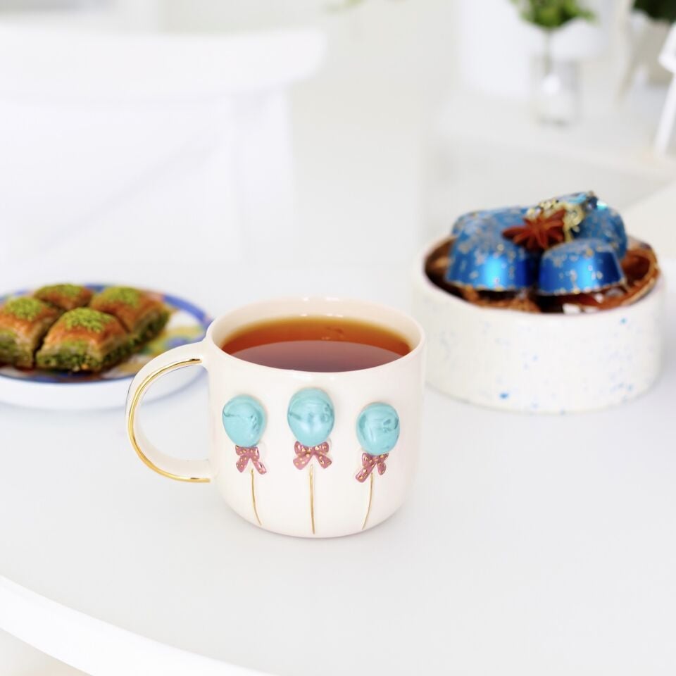 Şeker Balonlar Mug, El Yapımı Balonlu Kupa