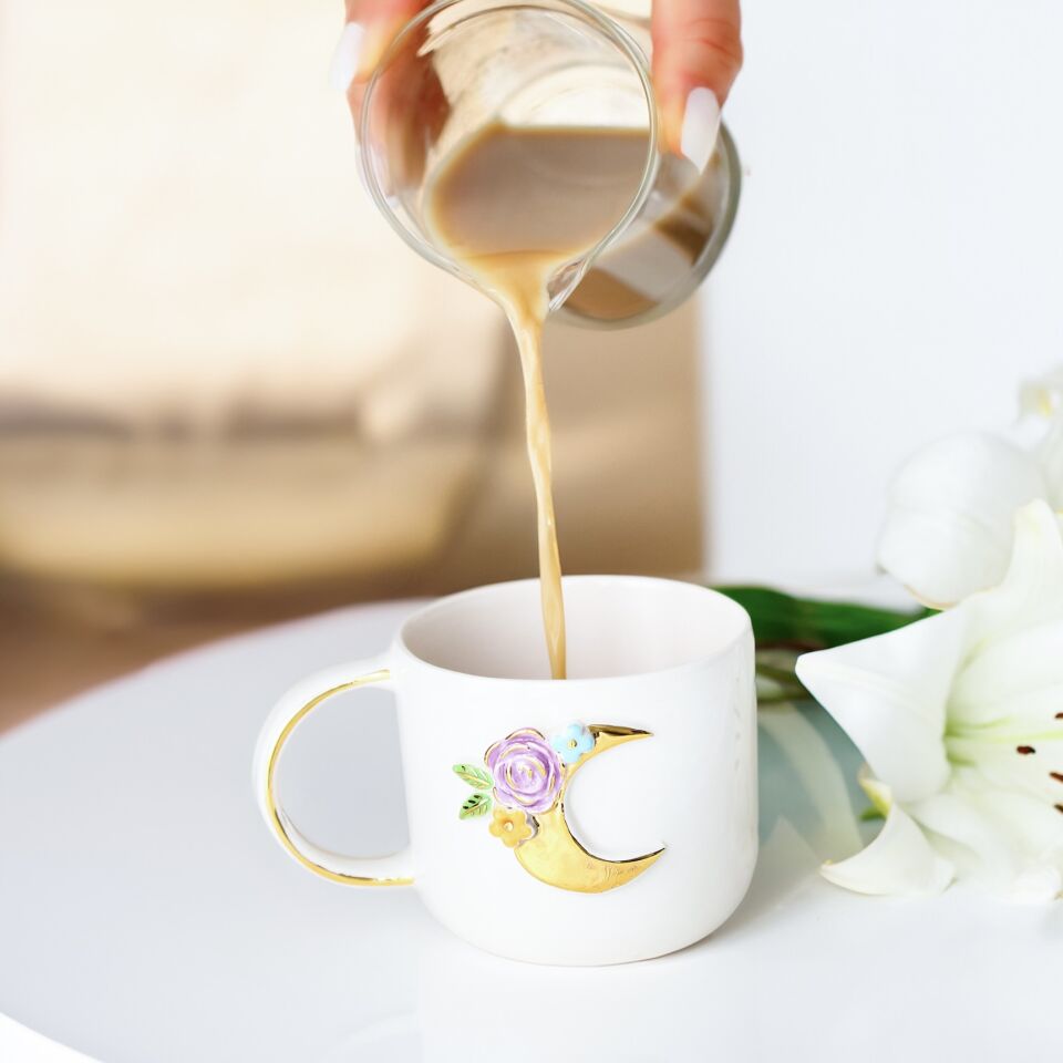 Moon Mug, El Yapımı Aylı Kupa