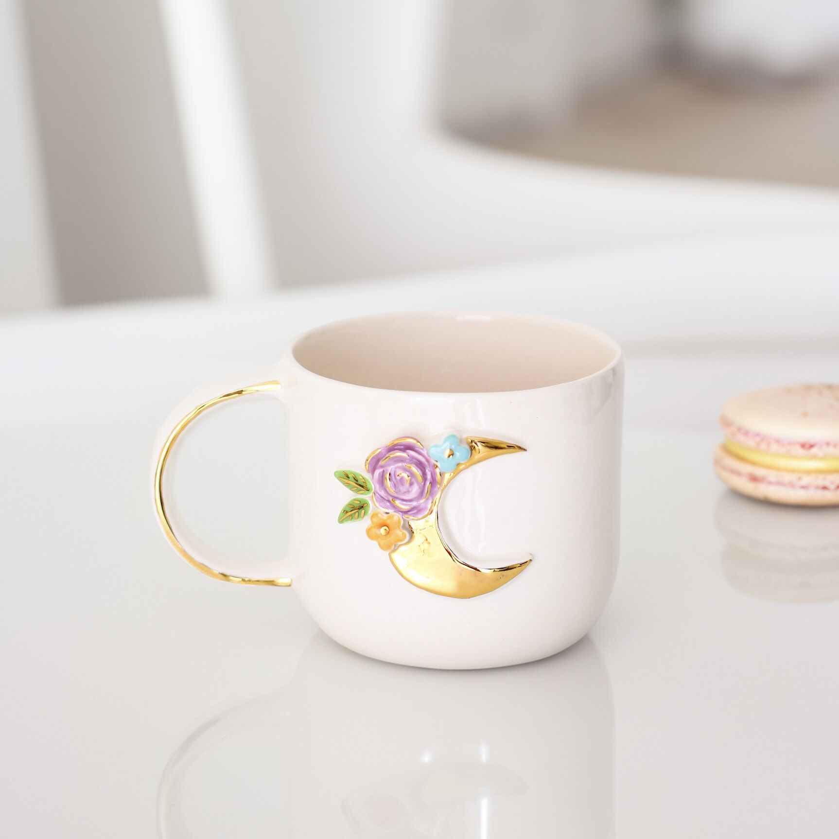 Moon Mug, El Yapımı Aylı Kupa