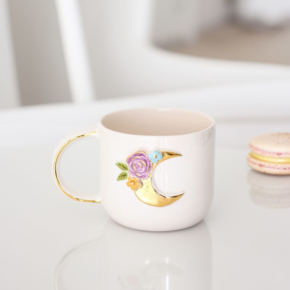 Moon Mug, El Yapımı Aylı Kupa